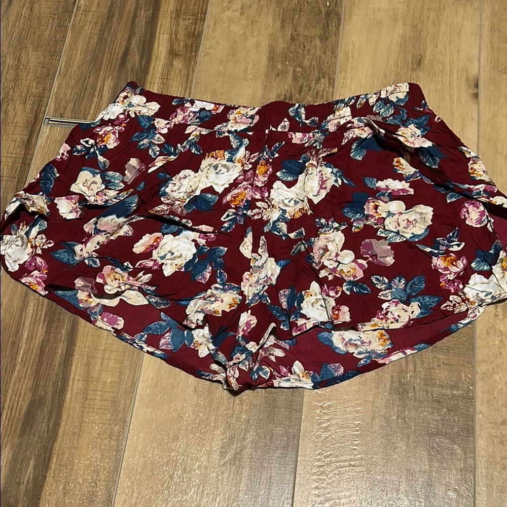 Charlotte Russe High Waist Red and Blue Shorts